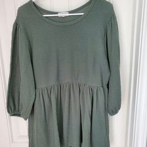 Olive green Roolee peplum top in XL